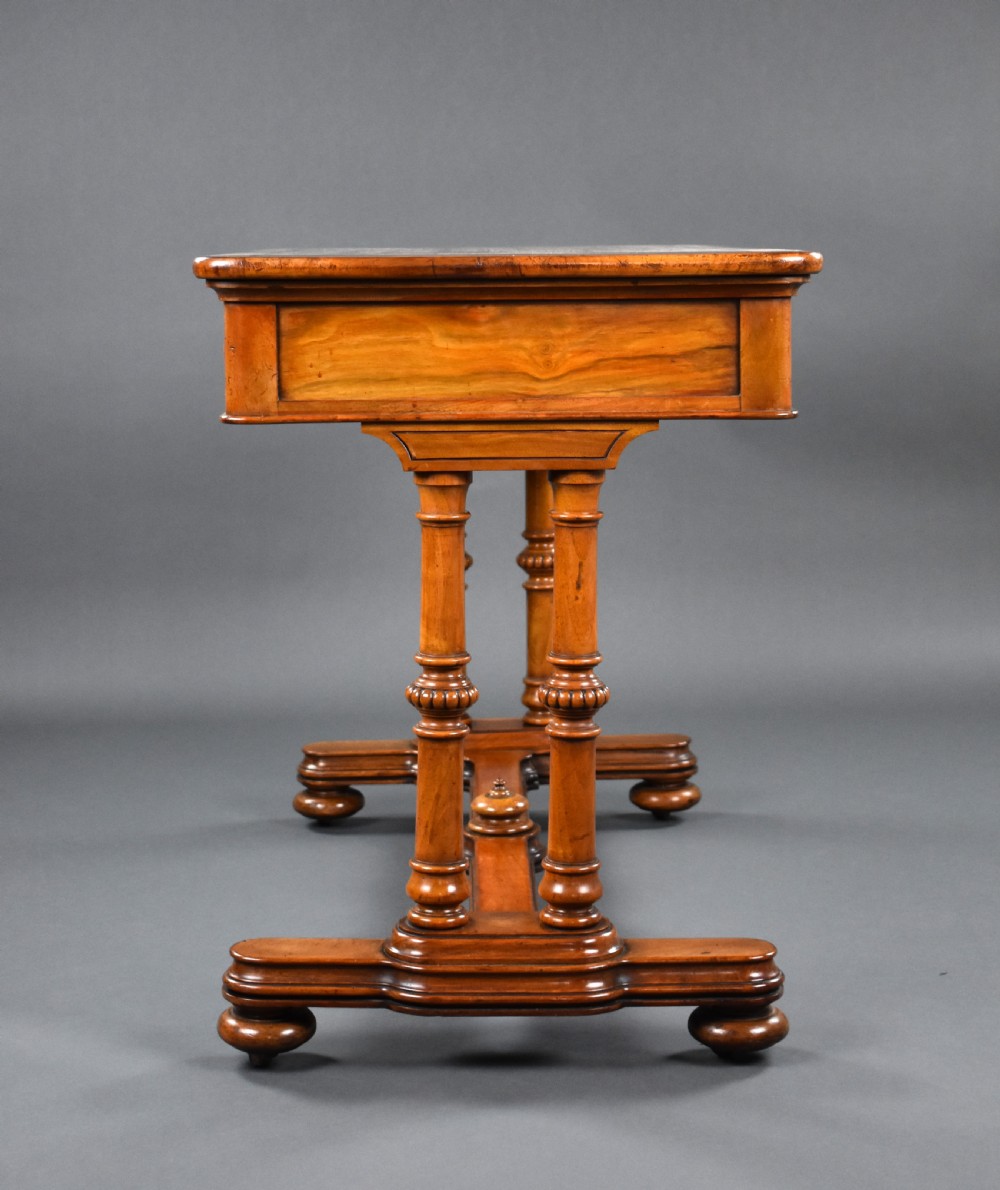 Victorian Walnut Writing Table by Doveston, Bird & Hull View VI