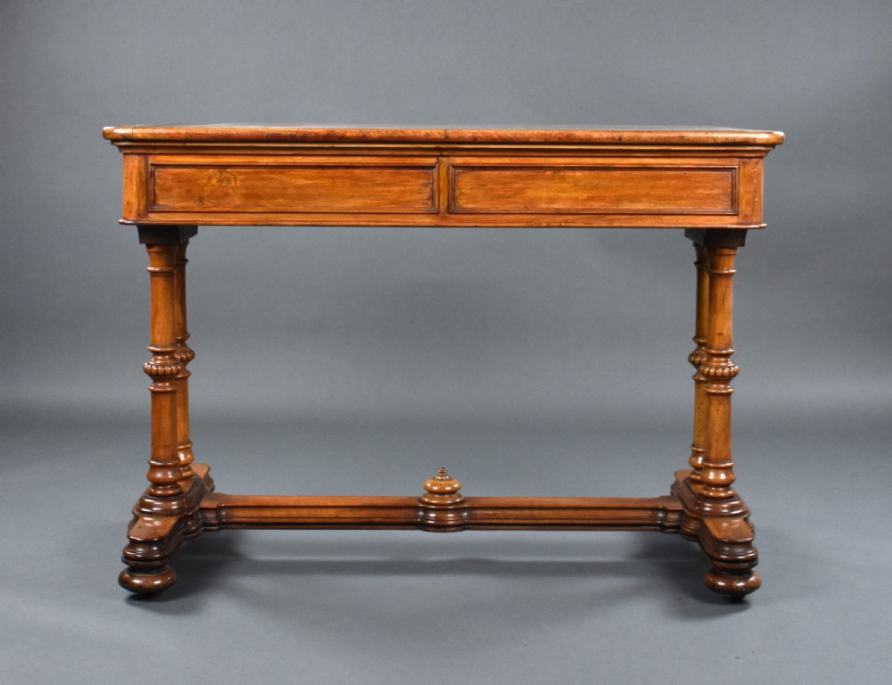 Victorian Walnut Writing Table by Doveston, Bird & Hull View VII