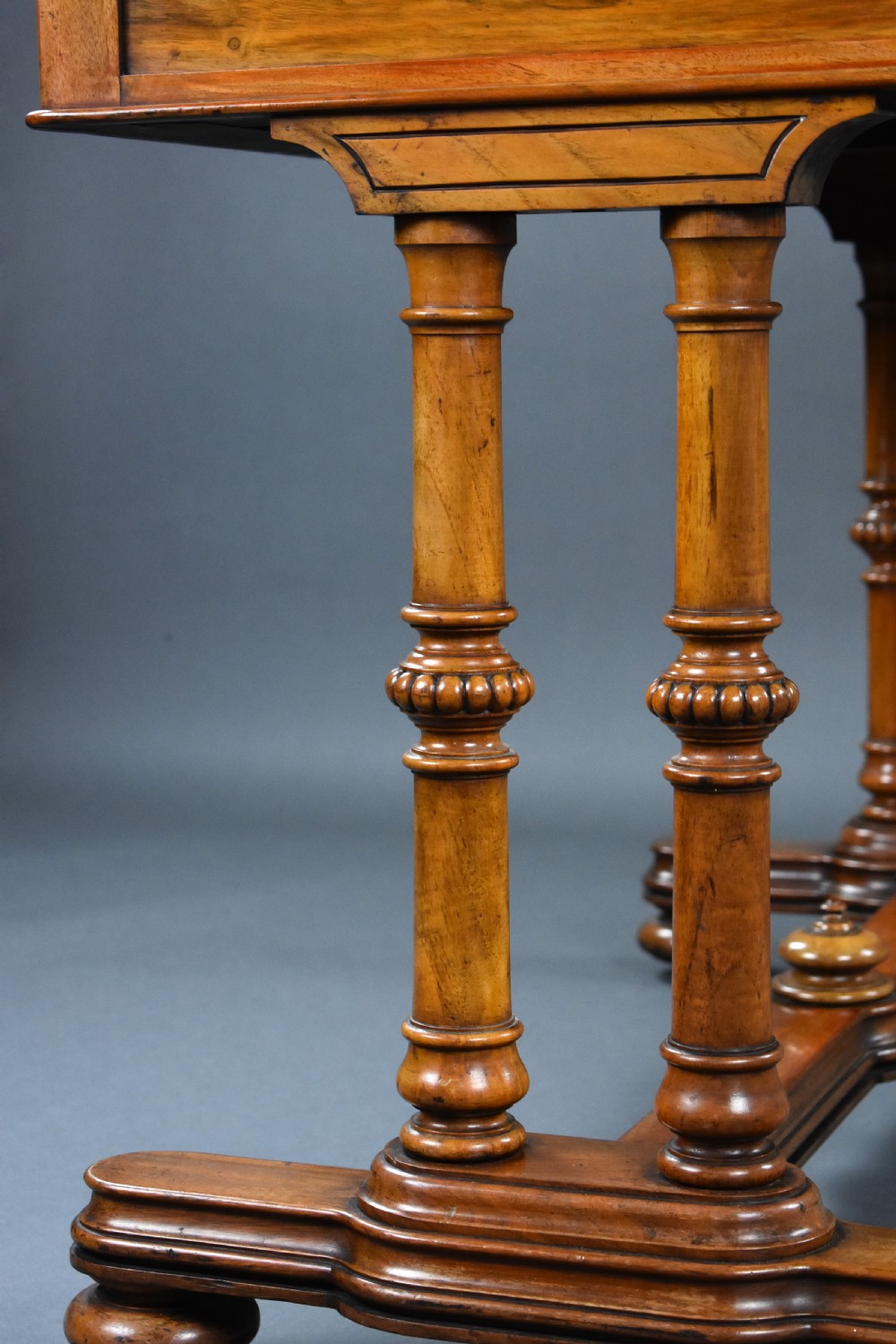 Victorian Walnut Writing Table by Doveston, Bird & Hull View IX