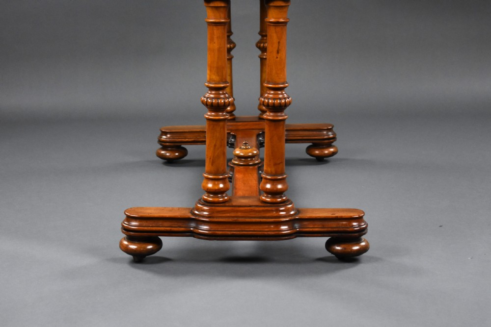 Victorian Walnut Writing Table by Doveston, Bird & Hull View XI