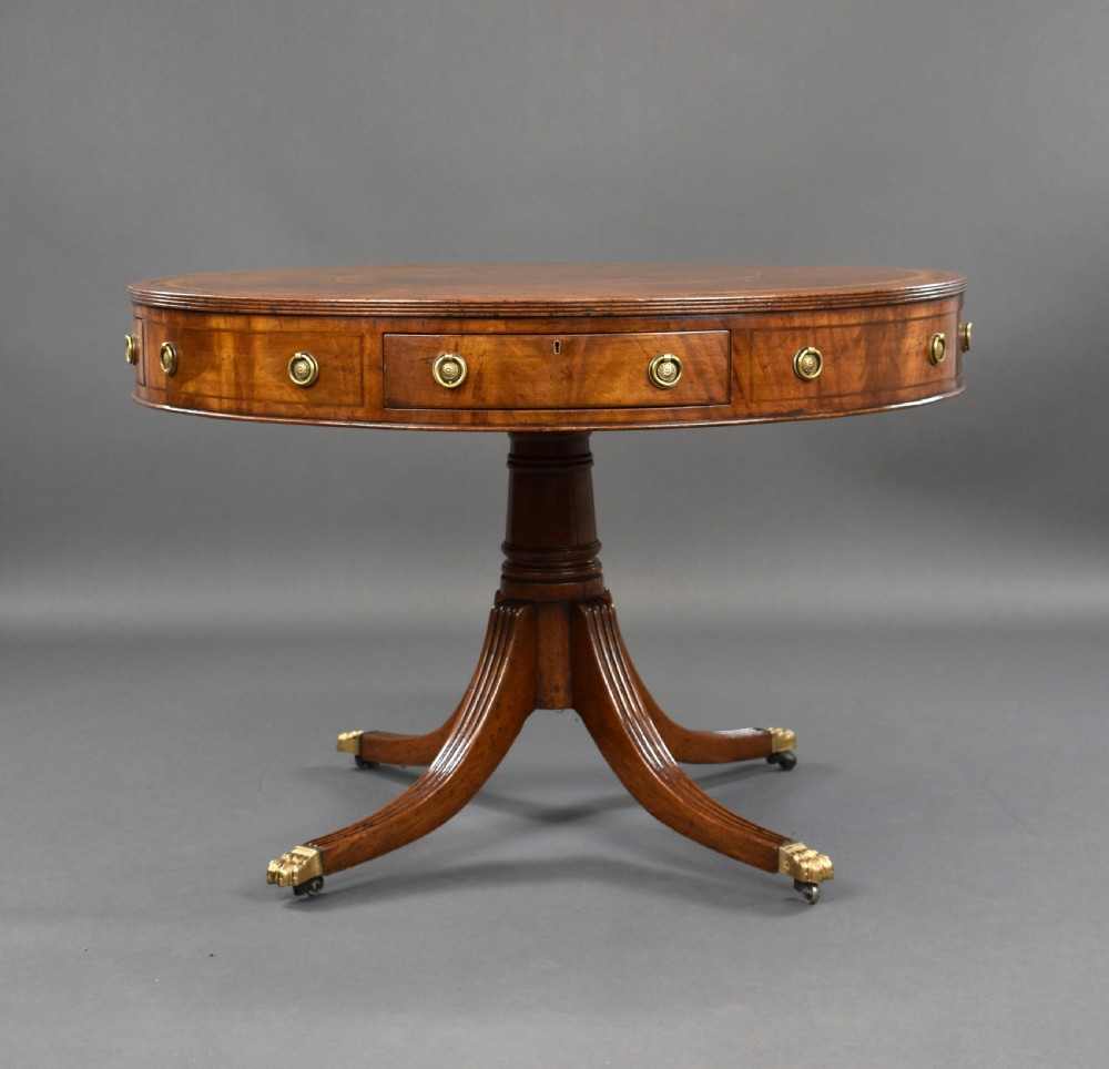 Edwardian Mahogany Drum Table