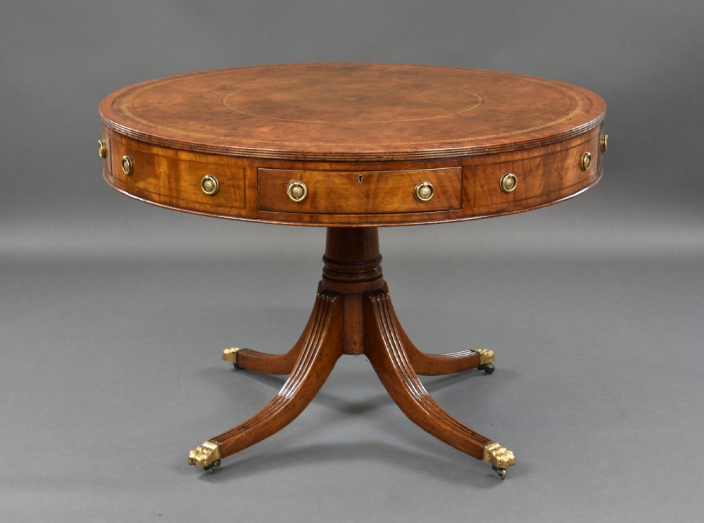 Edwardian Mahogany Drum Table View II