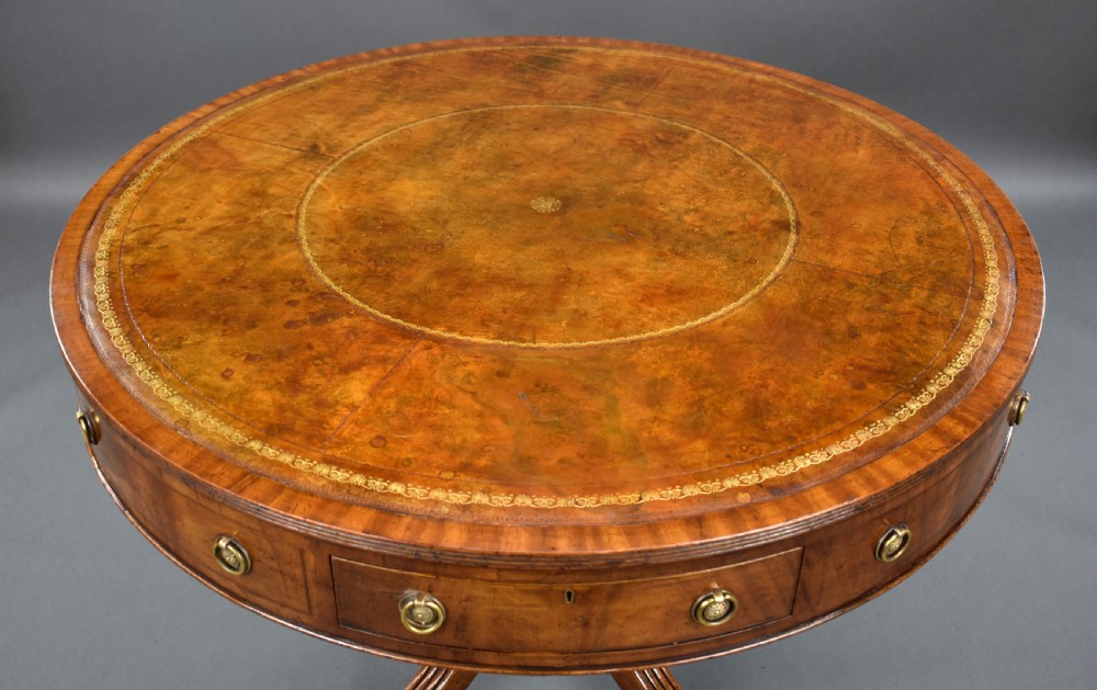 Edwardian Mahogany Drum Table View VI