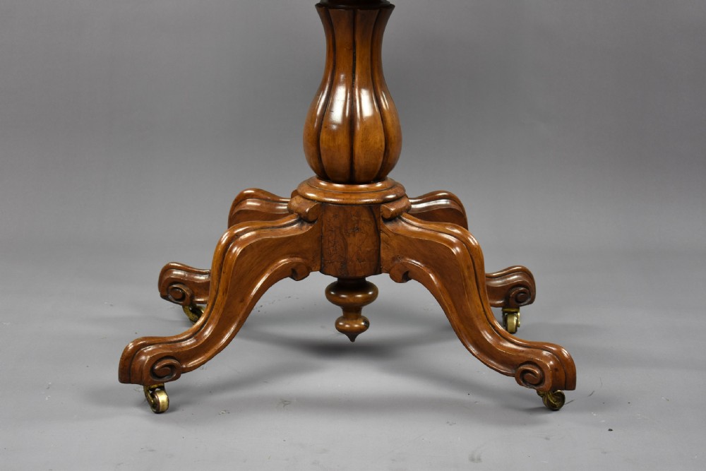 Victorian Burr Walnut Serpentine Card Table View IV