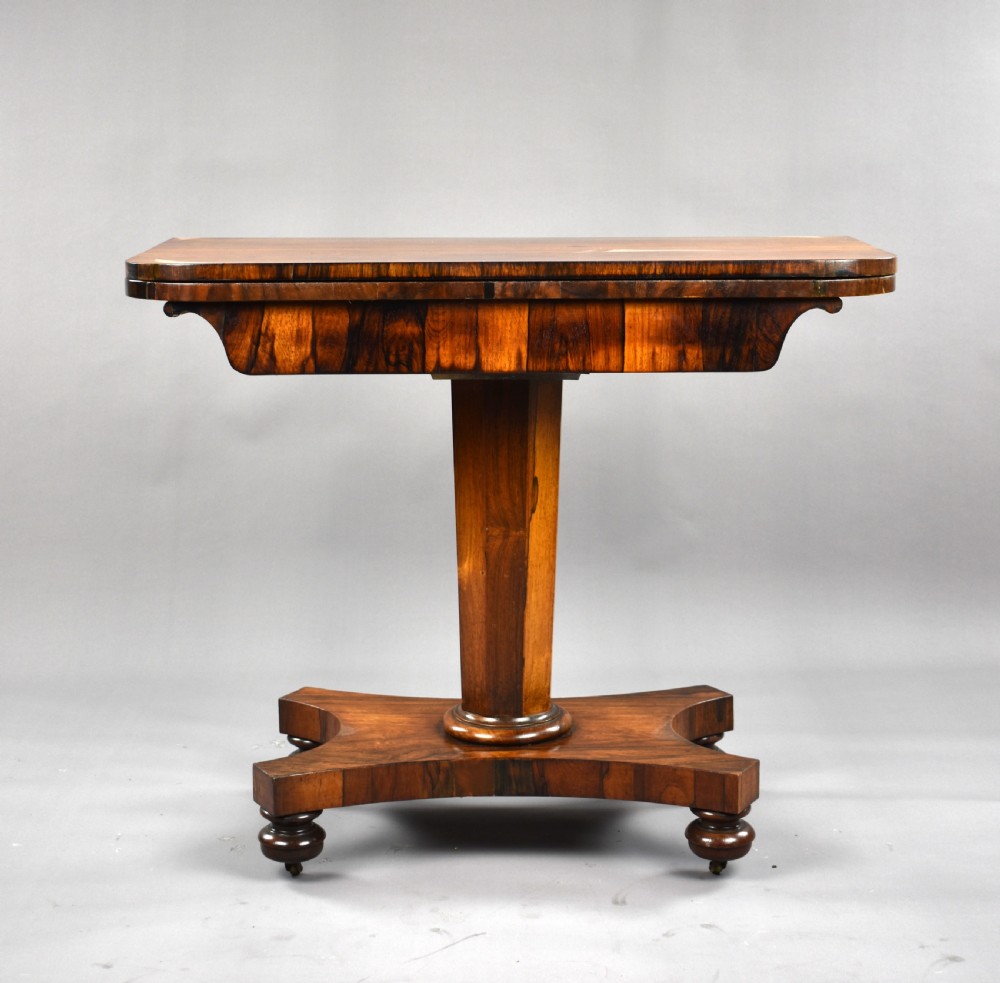 William IV Rosewood Card Table View II