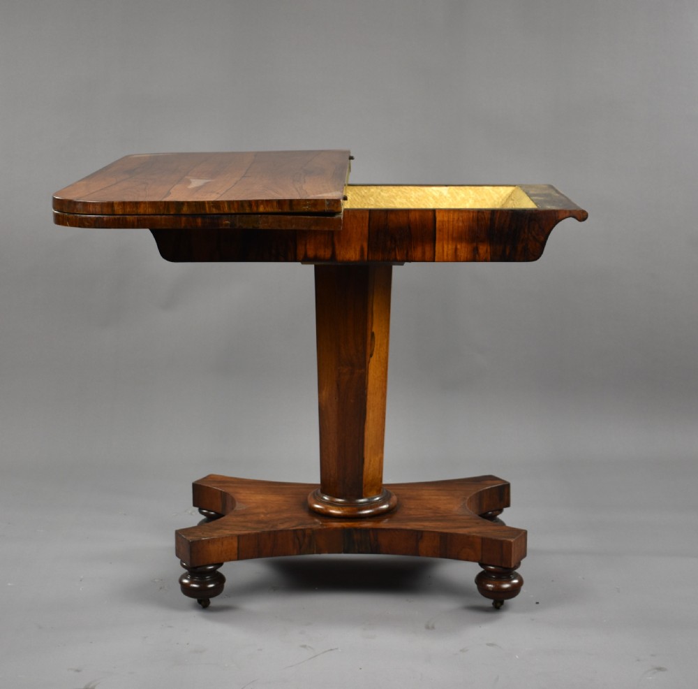 William IV Rosewood Card Table View V