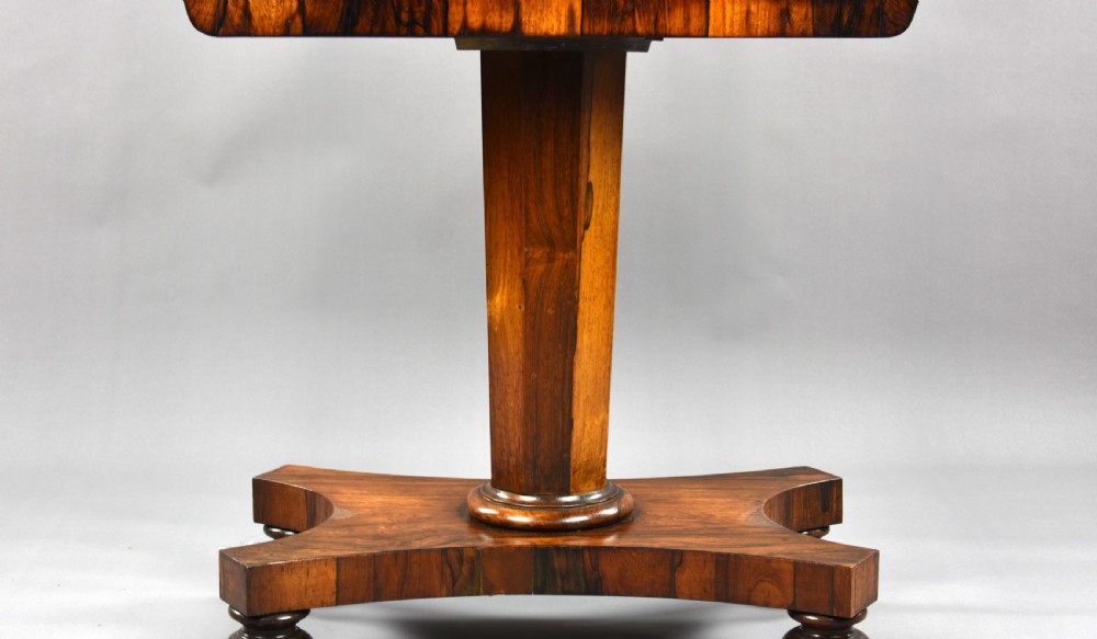 William IV Rosewood Card Table View VI