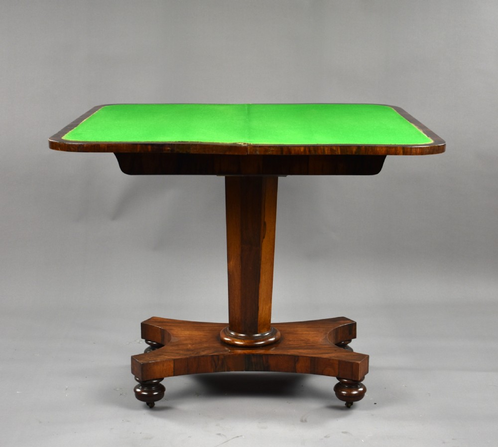 William IV Rosewood Card Table View VII