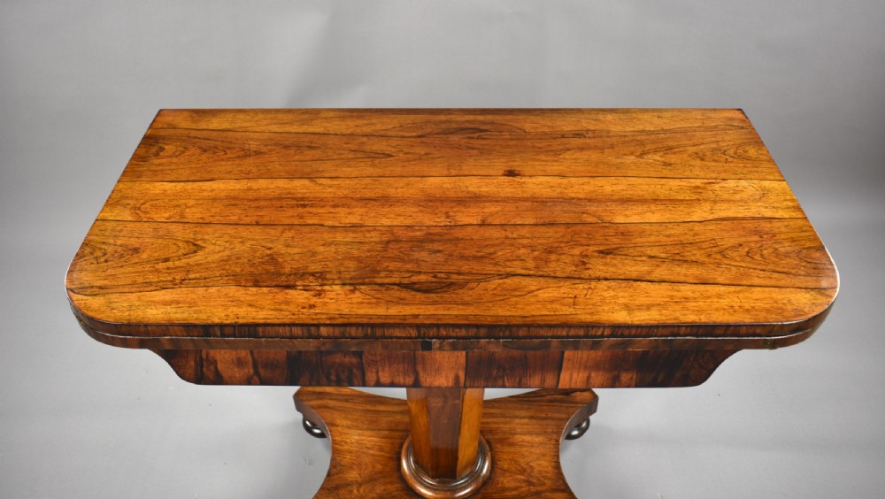 William IV Rosewood Card Table View IX