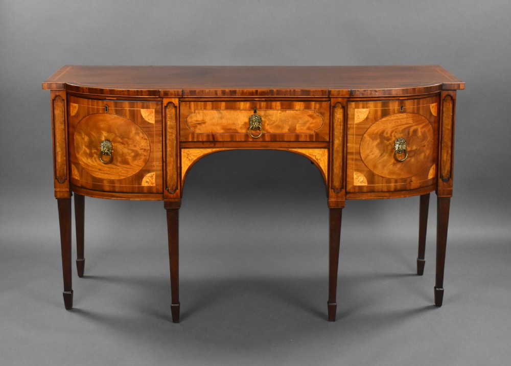 George III Mahogany and Satinwood Sideboard