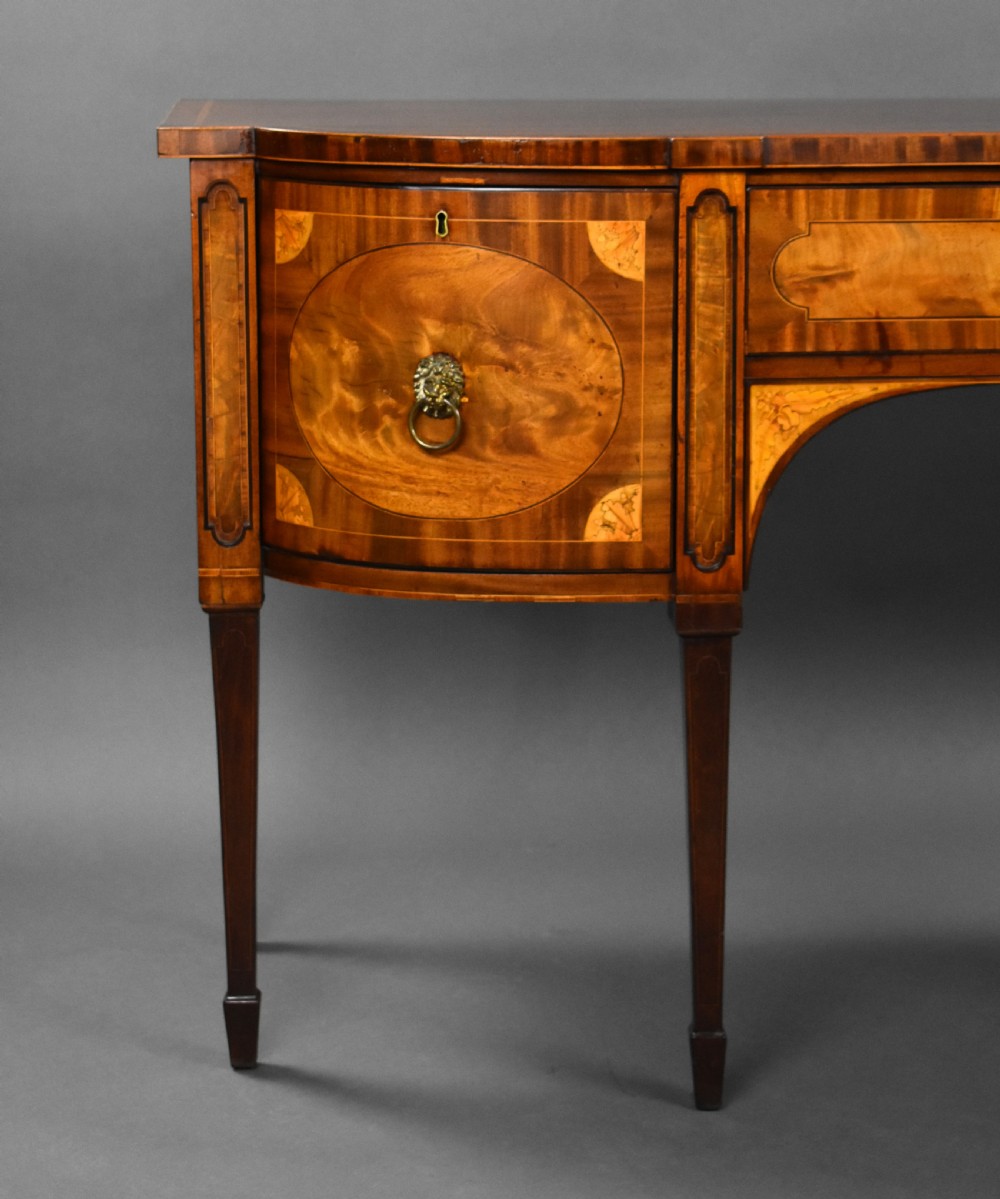 George III Mahogany and Satinwood Sideboard View II