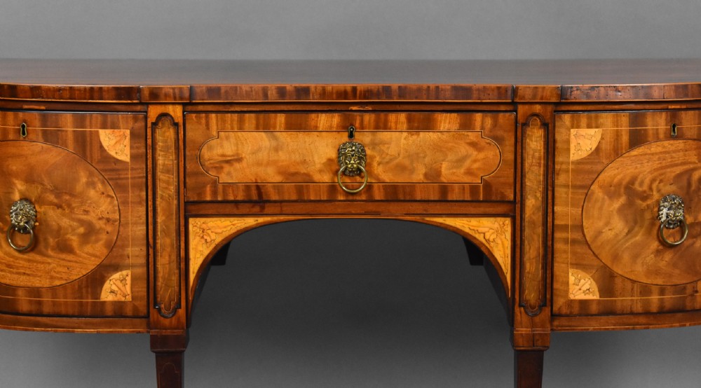 George III Mahogany and Satinwood Sideboard View III