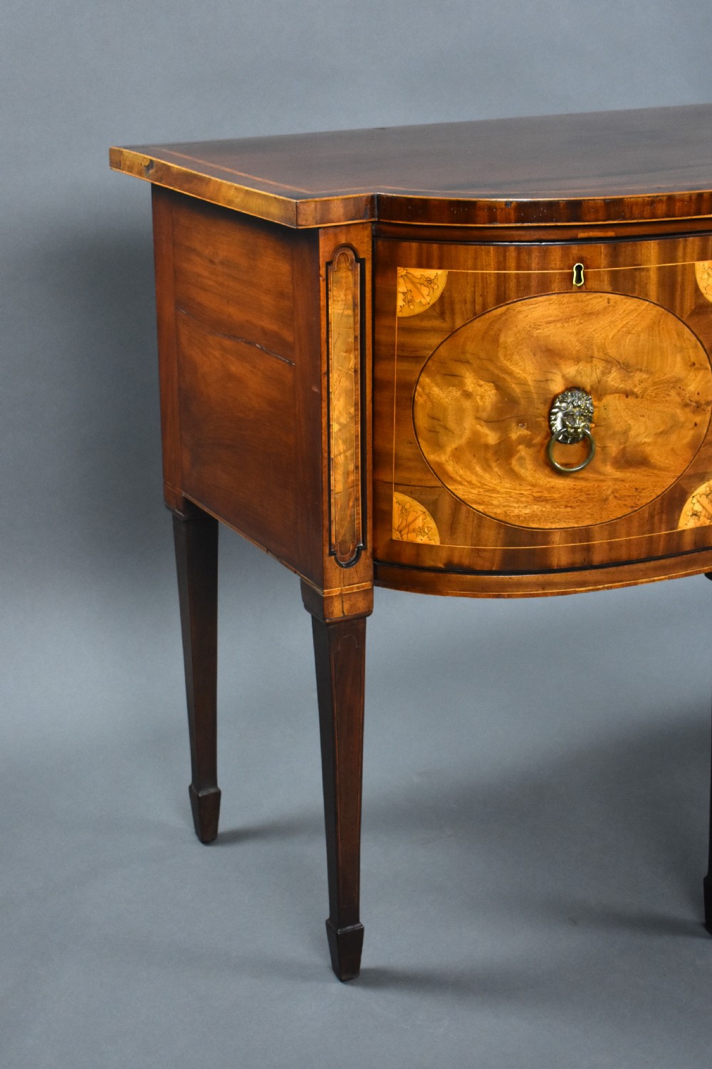 George III Mahogany and Satinwood Sideboard View V