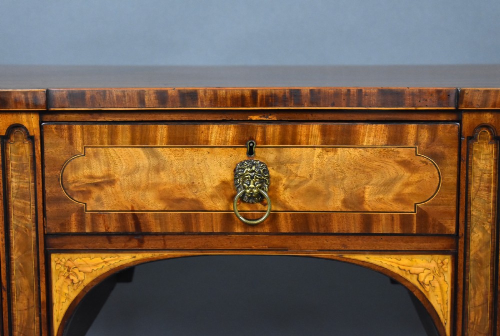 George III Mahogany and Satinwood Sideboard View X