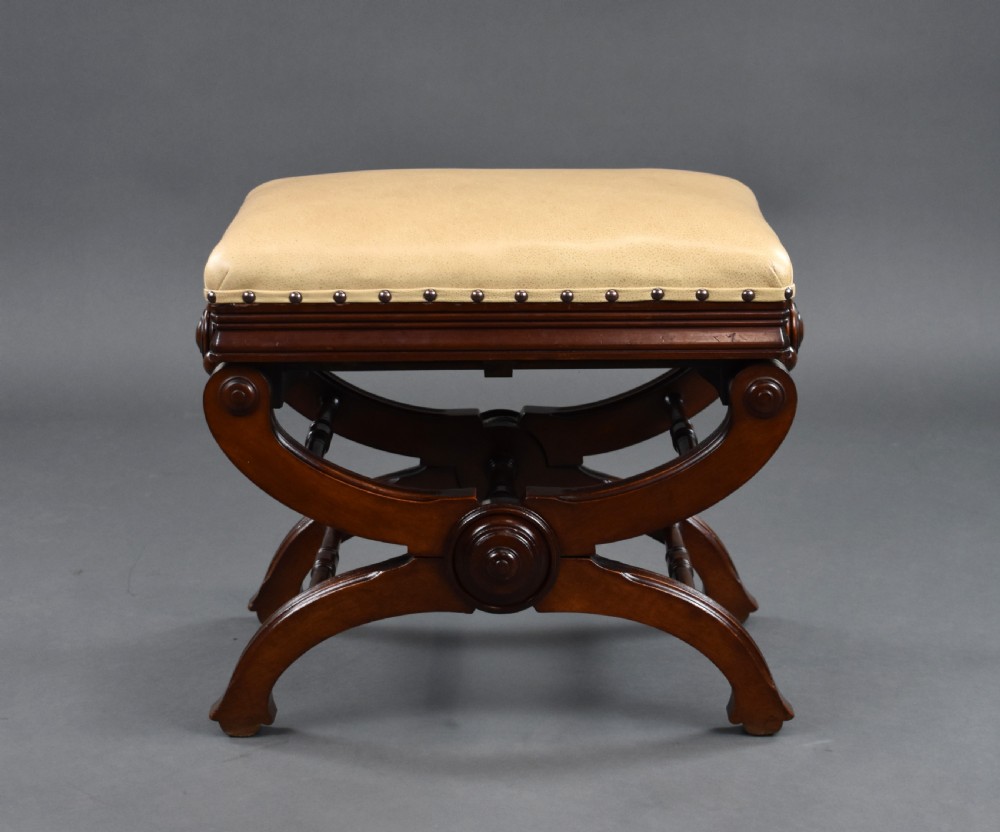 Victorian Mahogany Adjustable Piano Stool View VI