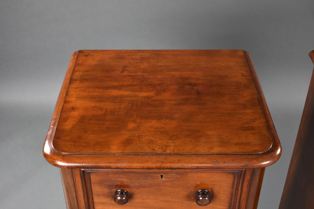 Pair Victorian Mahogany Bedside Chests View VII