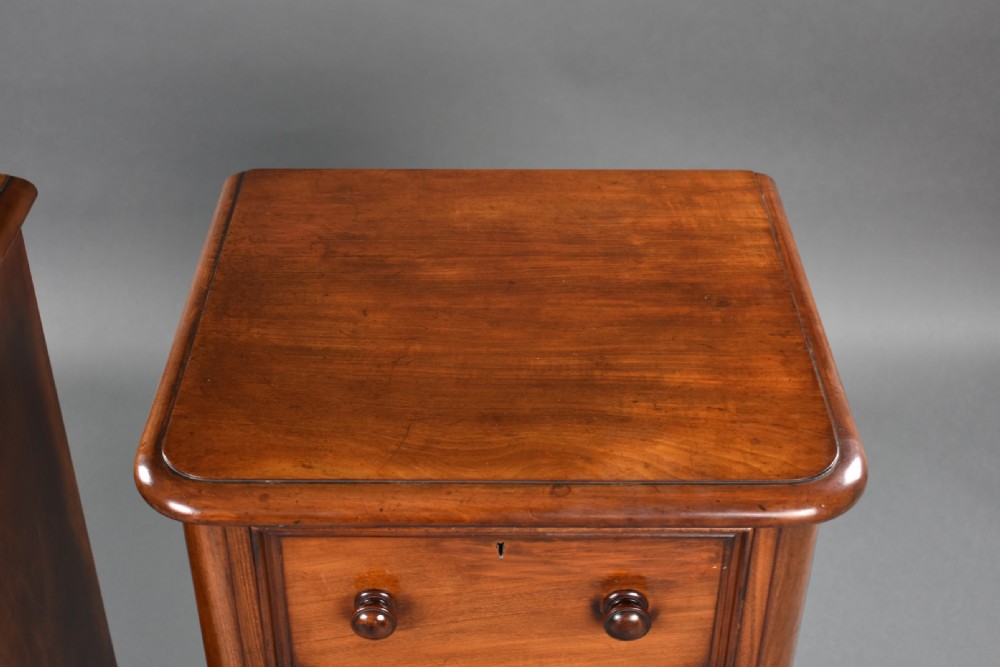 Pair Victorian Mahogany Bedside Chests View VIII