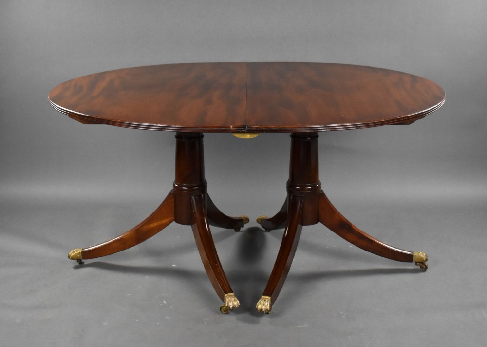 19th Century Mahogany Pedestal Dining Table View II