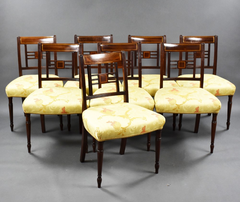 Set of 8 19th Century Mahogany Dining Chairs