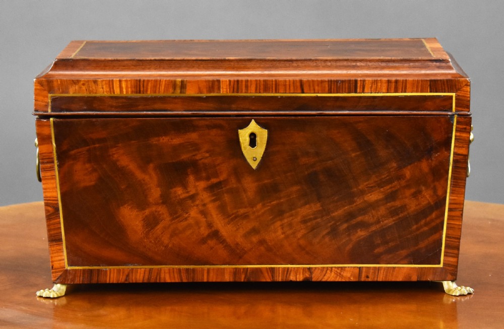 George III Mahogany Tea Caddy View II
