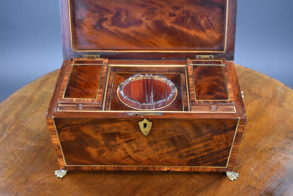 George III Mahogany Tea Caddy View IX
