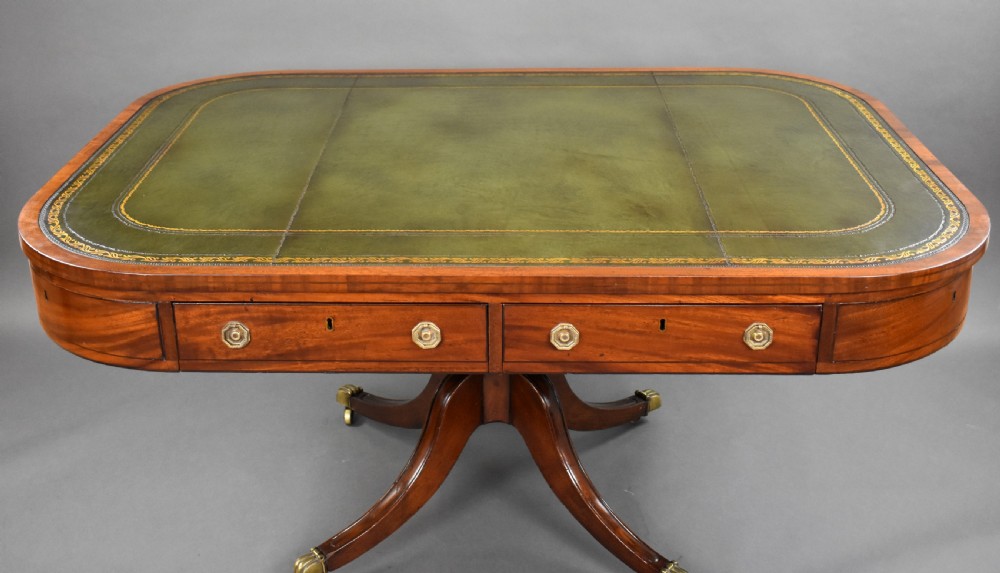 George III Mahogany Library Table View V
