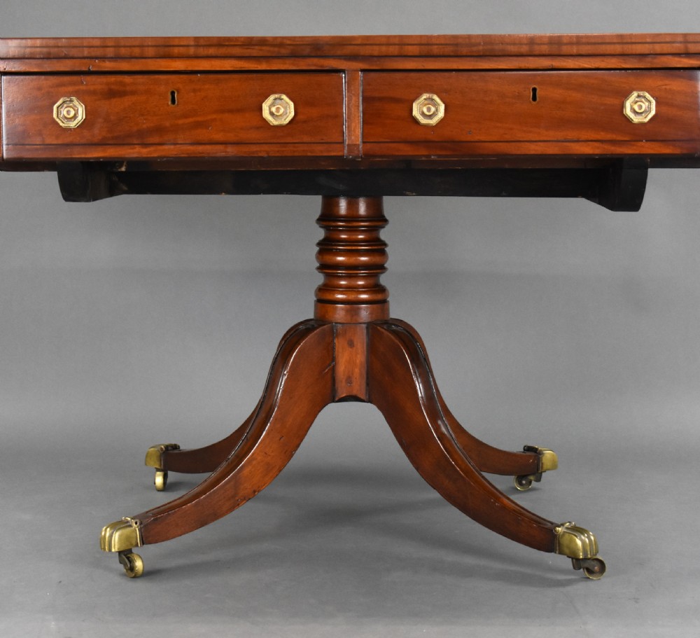 George III Mahogany Library Table View VI