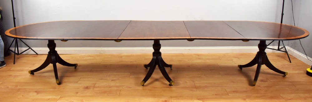 Regency Style Mahogany Pedestal Dining Table