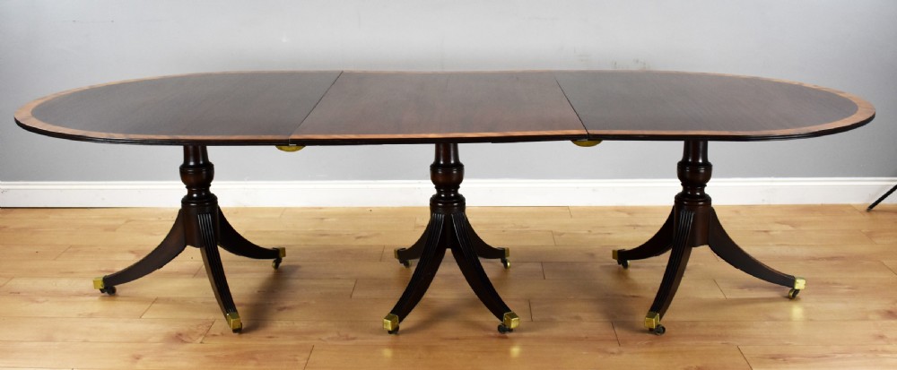 Regency Style Mahogany Pedestal Dining Table View II