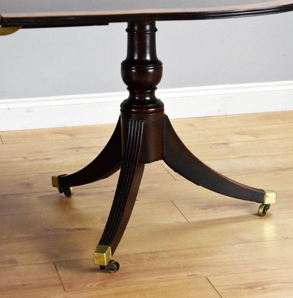 Regency Style Mahogany Pedestal Dining Table View V