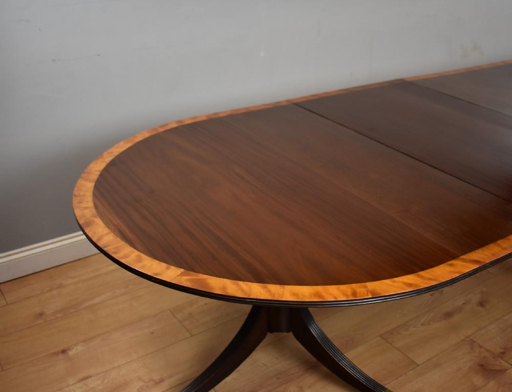 Regency Style Mahogany Pedestal Dining Table View VI