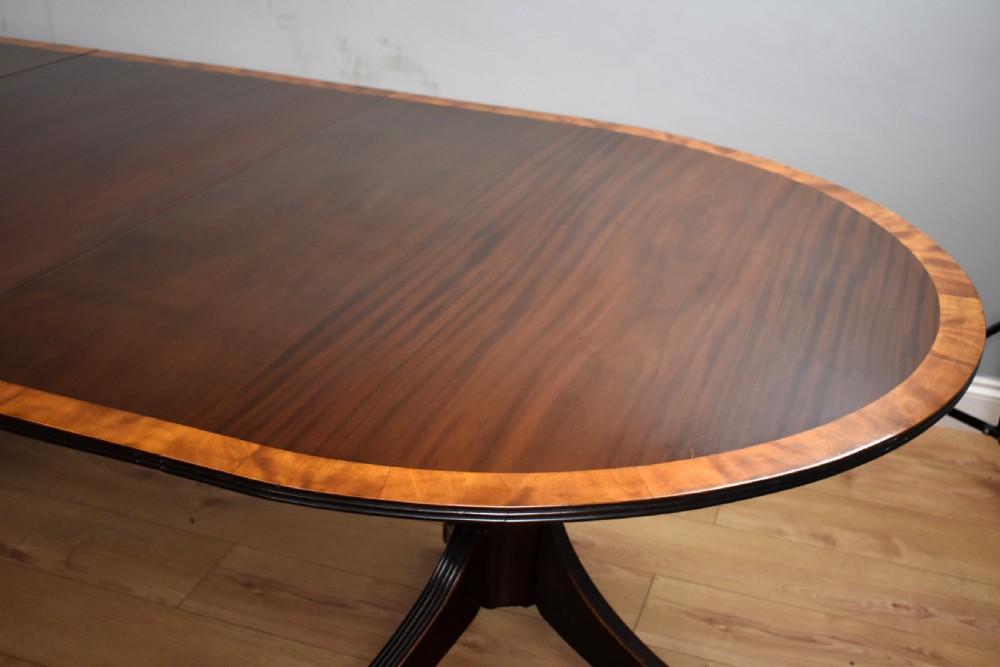 Regency Style Mahogany Pedestal Dining Table View X