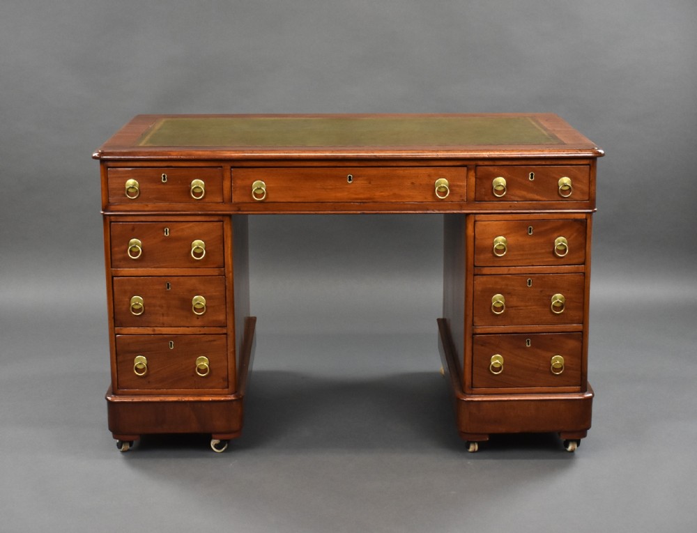 Victorian Mahogany Pedestal Desk View II