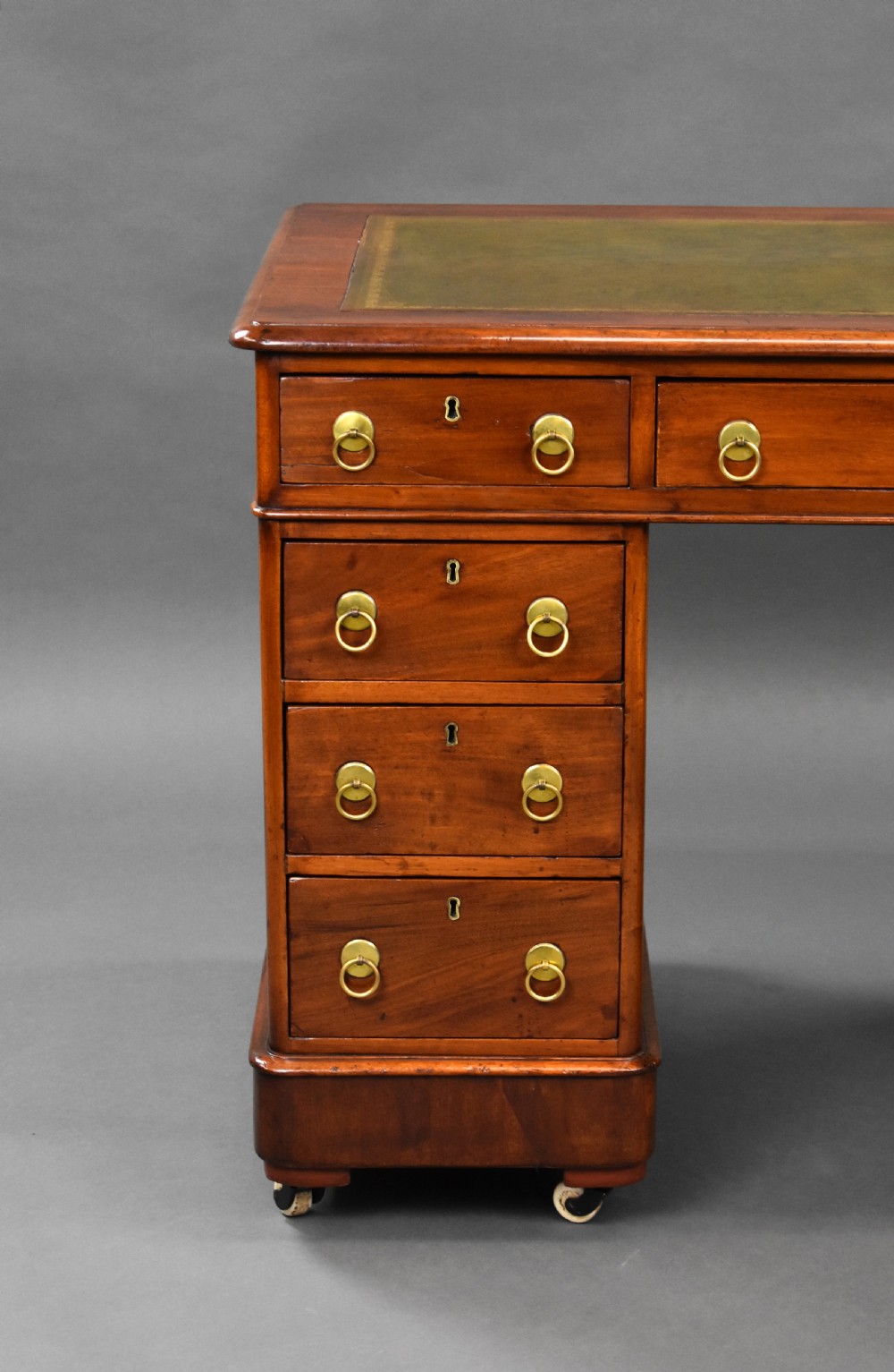 Victorian Mahogany Pedestal Desk View VI