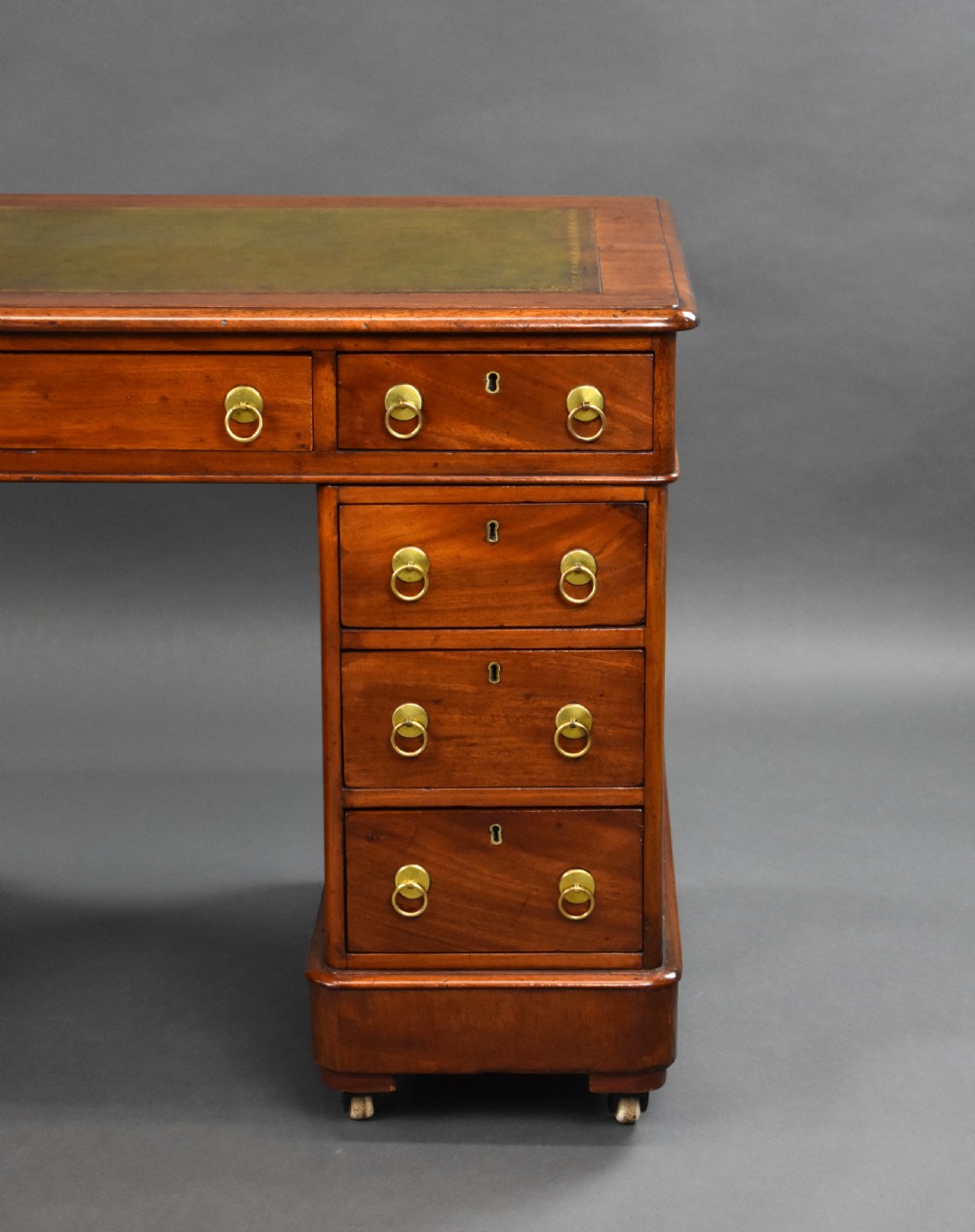 Victorian Mahogany Pedestal Desk View VIII
