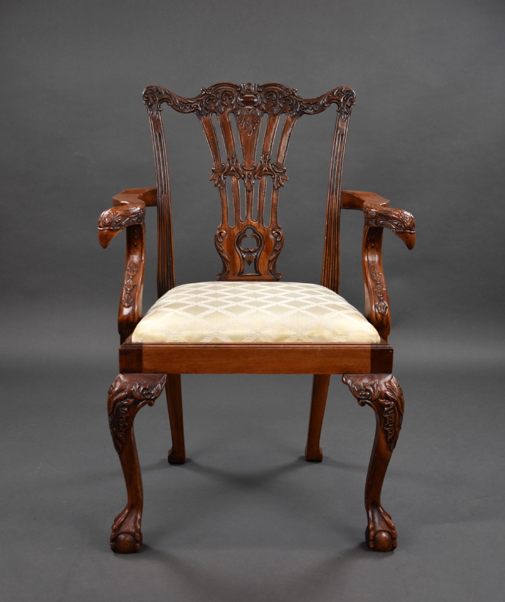Set of 8 Chippendale Style Dining Chairs View III