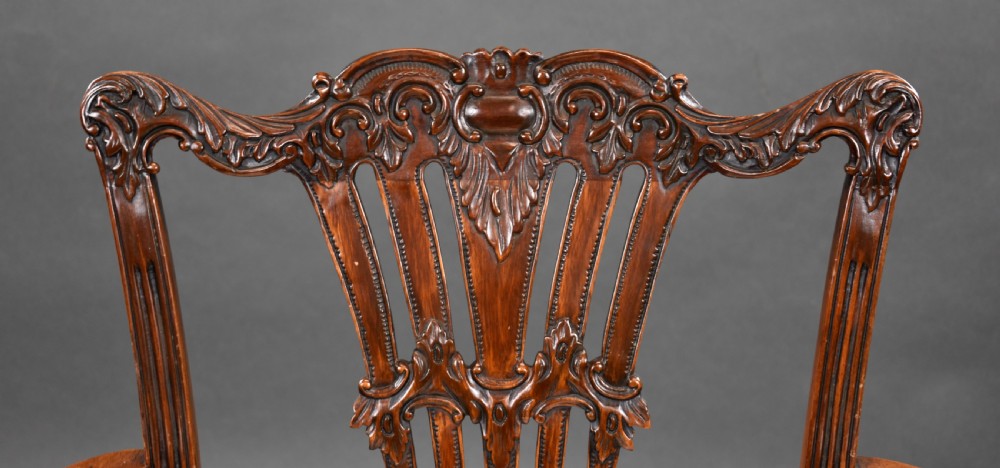 Set of 8 Chippendale Style Dining Chairs View V