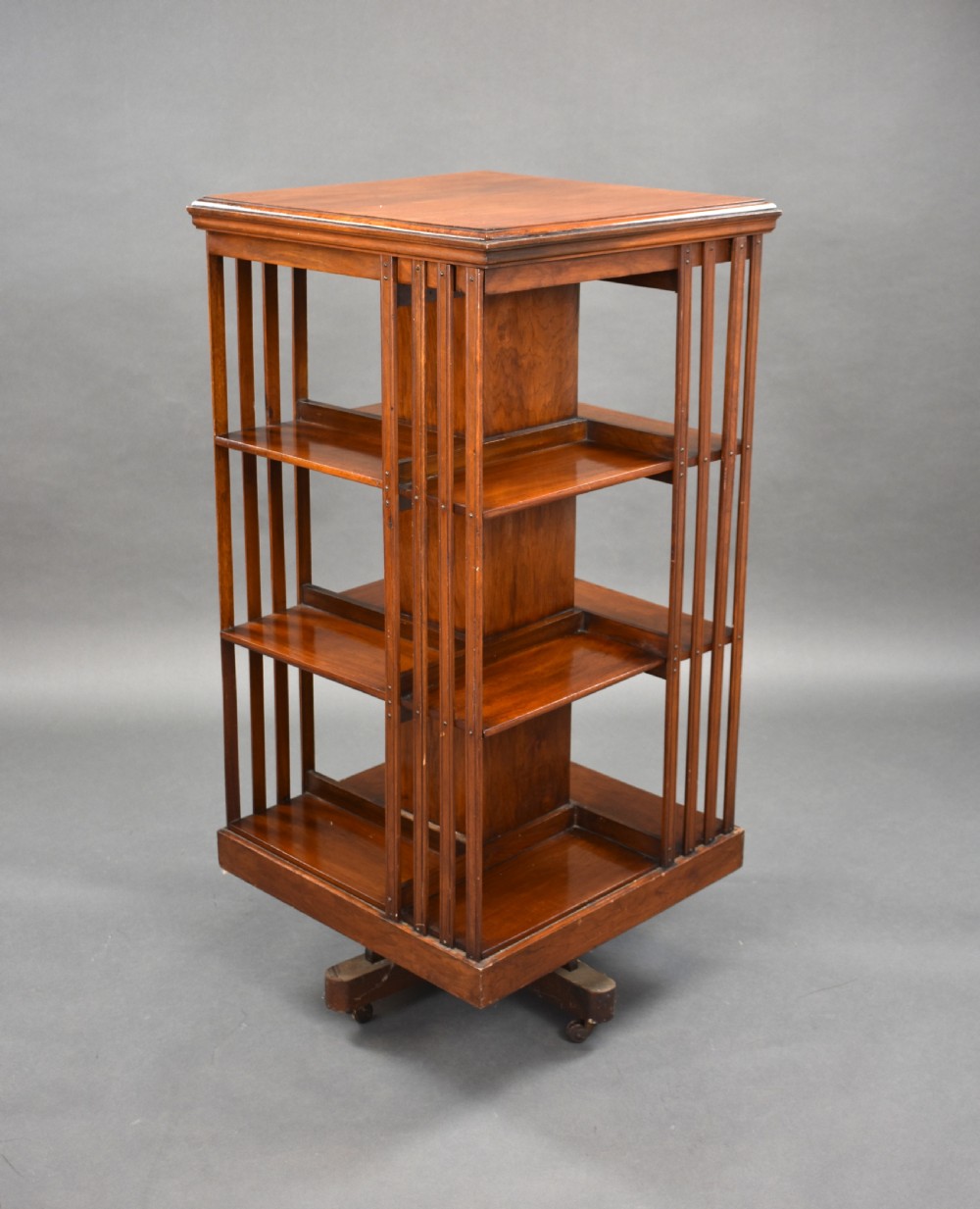 Edwardian Mahogany Revolving Bookcase View II