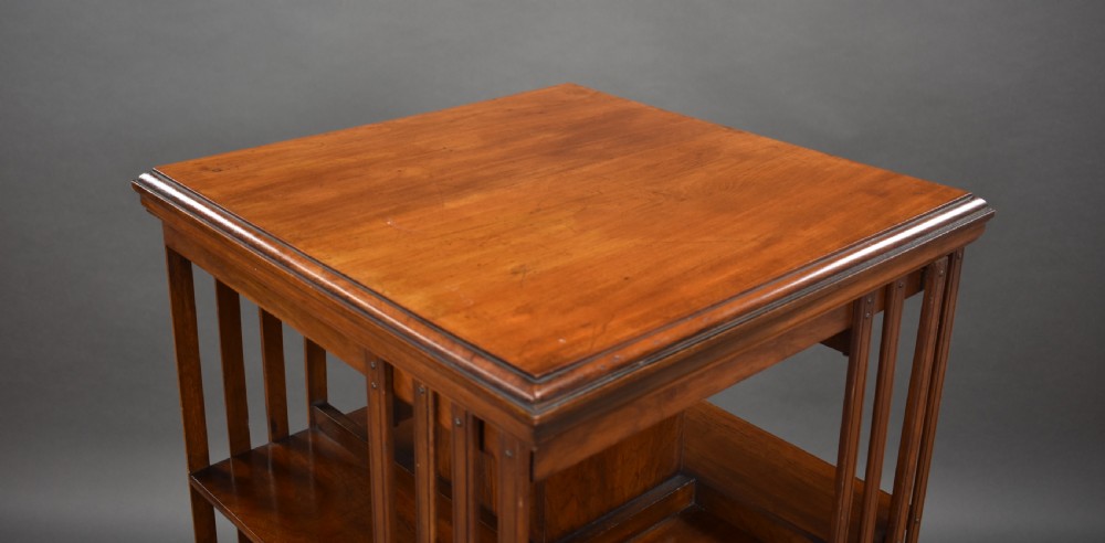 Edwardian Mahogany Revolving Bookcase View III