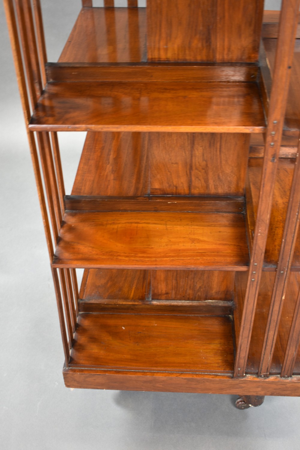 Edwardian Mahogany Revolving Bookcase View V