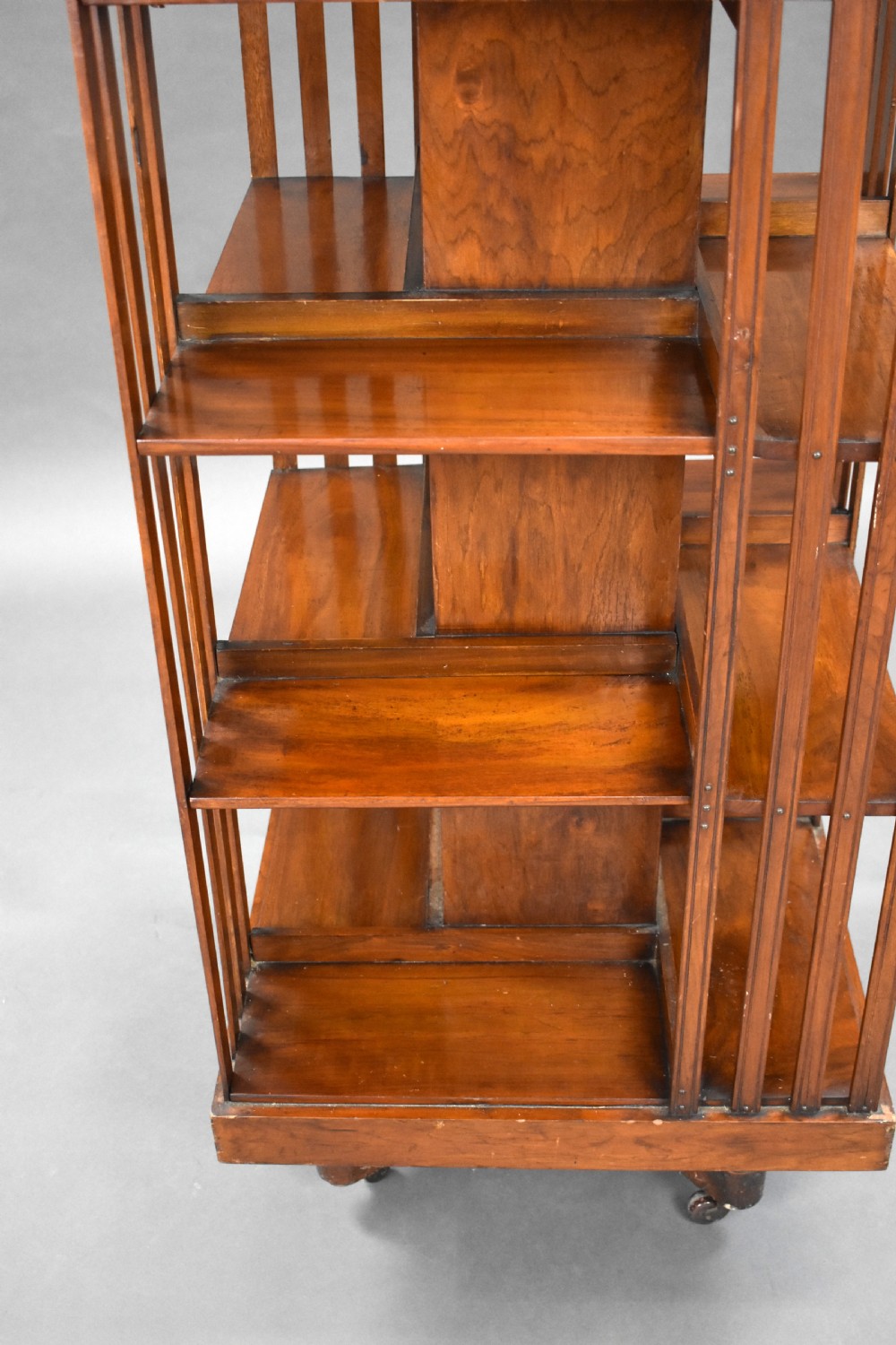 Edwardian Mahogany Revolving Bookcase View VI