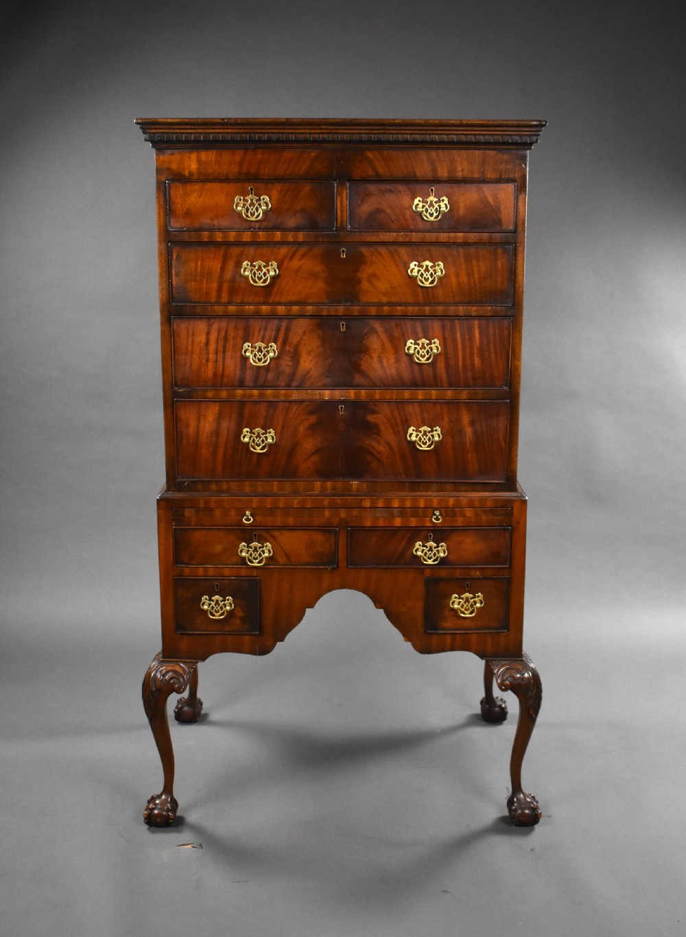 Antique Mahogany Chest on Stand