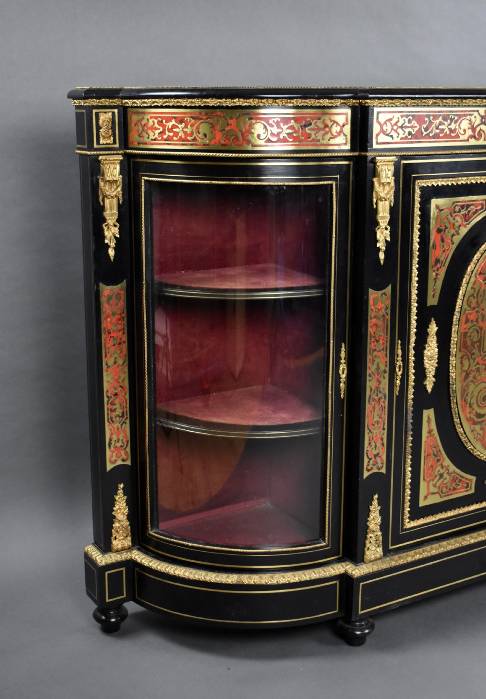 Victorian Ebonised Boulle Credenza View II