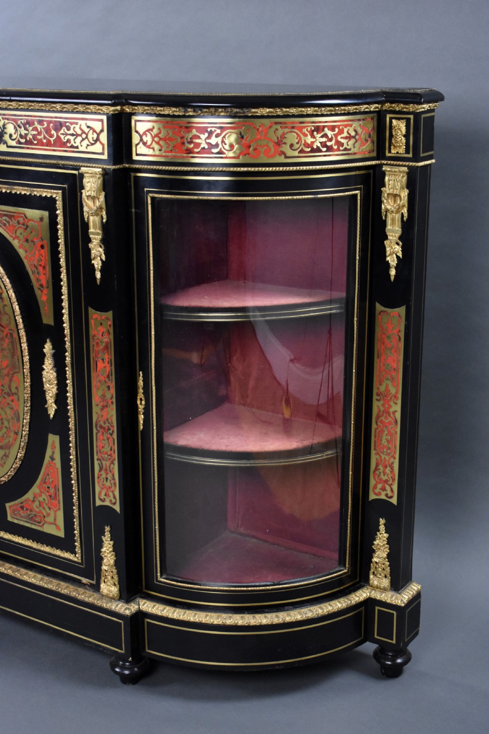 Victorian Ebonised Boulle Credenza View V