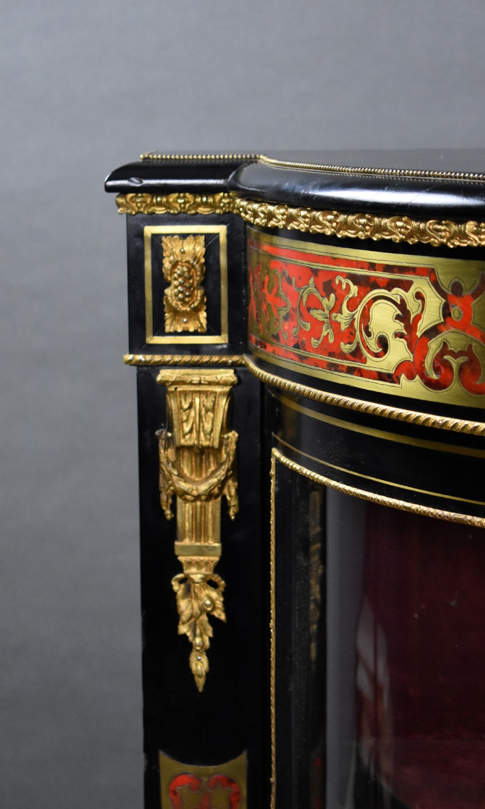 Victorian Ebonised Boulle Credenza View VI