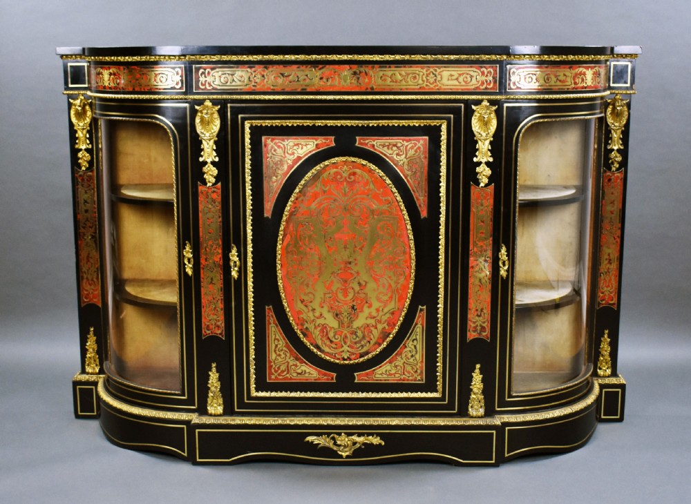 Victorian Ebonised Boulle Credenza