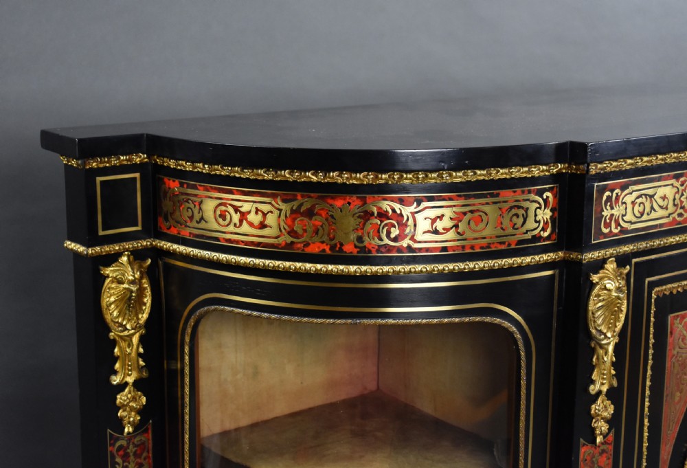 Victorian Ebonised Boulle Credenza View V