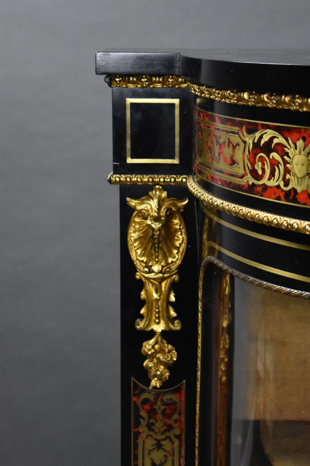 Victorian Ebonised Boulle Credenza View VI