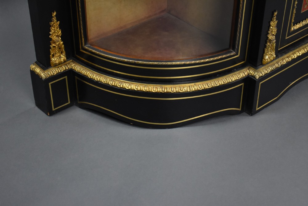 Victorian Ebonised Boulle Credenza View IX