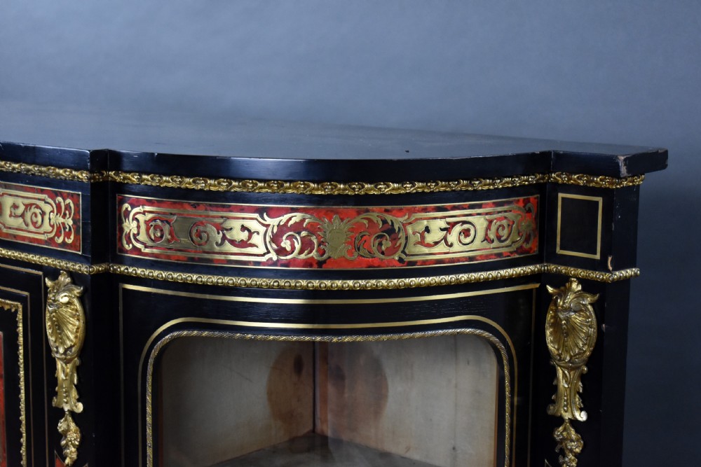 Victorian Ebonised Boulle Credenza View XIII